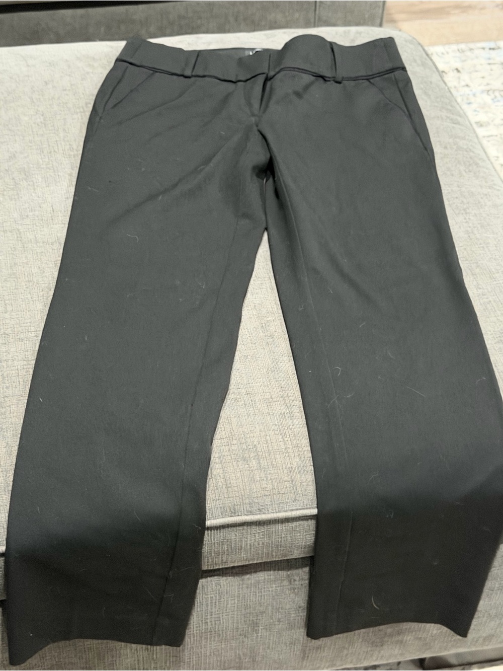 LOFT Black Women's Straight-Leg Trousers